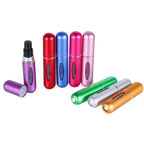 Get 3 Portable Refillable Perfume Atomizer Spray Bottle – Travel-Friendly, Leak-Proof, Easy Refill – Ideal for Men and Women – Perfect for Fragrances,  (random Color)